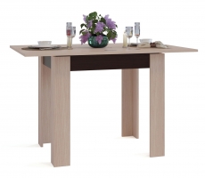 Стол обеденный Сокол СО-1 раскладной, венге/белёный дуб