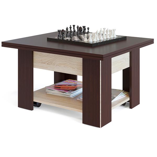 ССЖ-2 Стол журнальный раскладной венге/дуб сонома