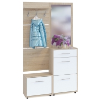 Сокол Прихожая №3  (ВШ-5.1+ТП-1+ПЗ-3+ТП-2) Сонома/Белый