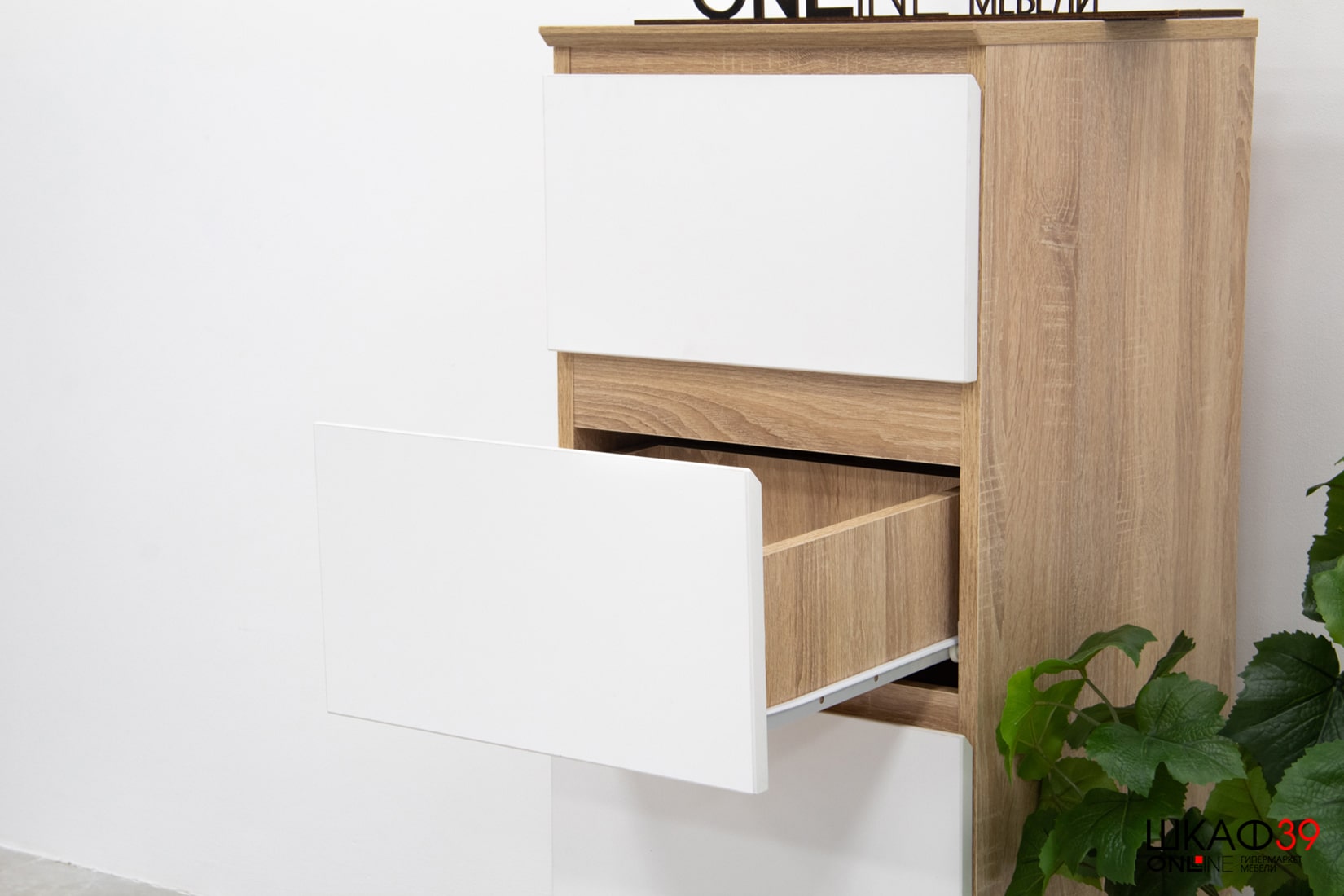 Комод Т-4Р, цвет сонома/белый