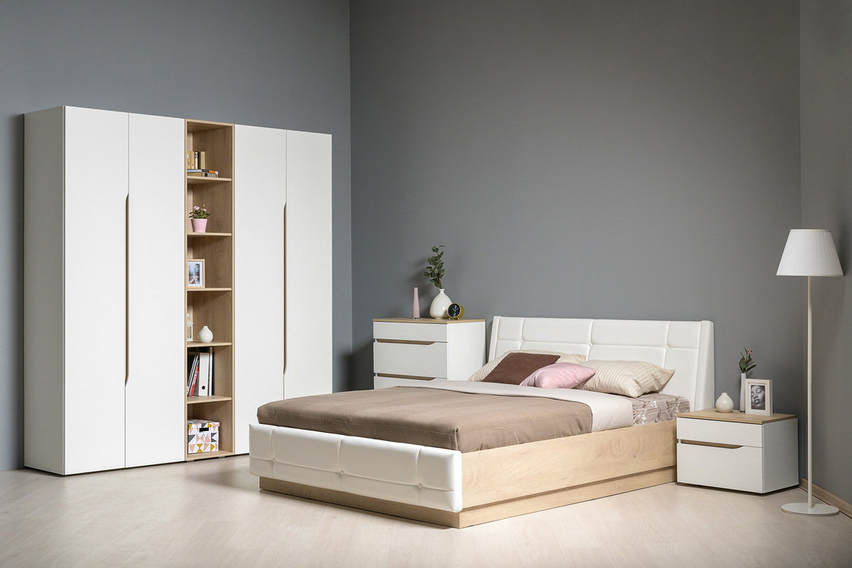 Муссон 13.198 Шкаф Дуб эндгрейн/Белый