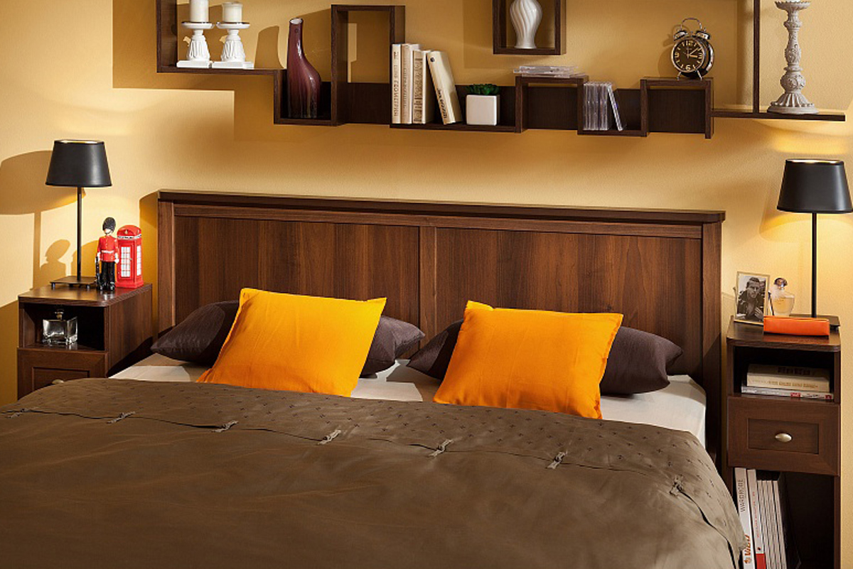 Кровать с ортопедическим основанием (дерево) Sherlock 45 90х200, орех