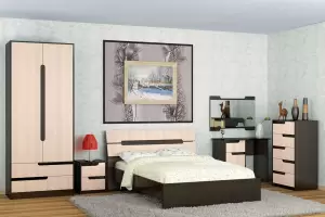 Гавана спальня модульная  Венге/Дуб молочный