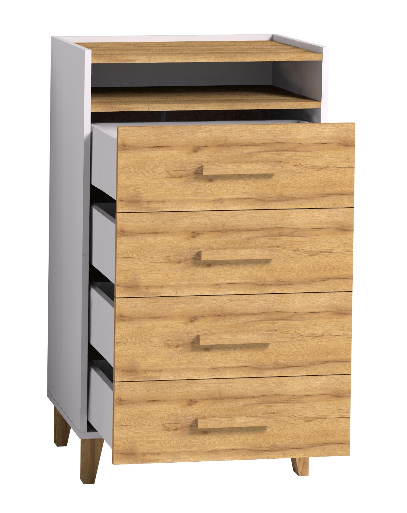 Комод высокий Айрис 45, дуб