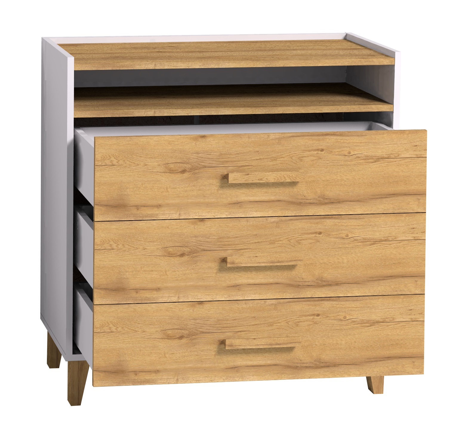 Комод на ножках Айрис 455, дуб