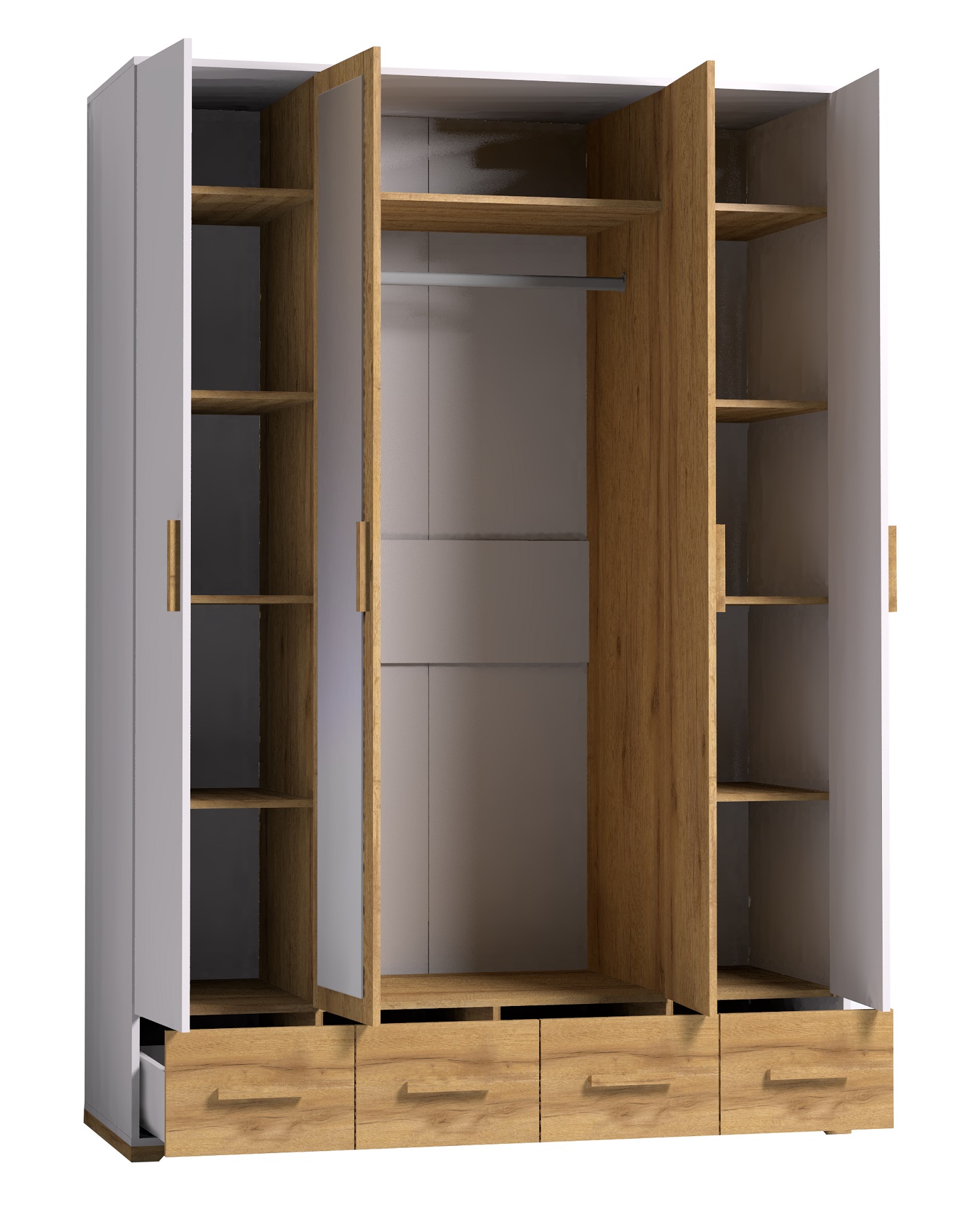 Шкаф для одежды и белья Айрис 555, дуб