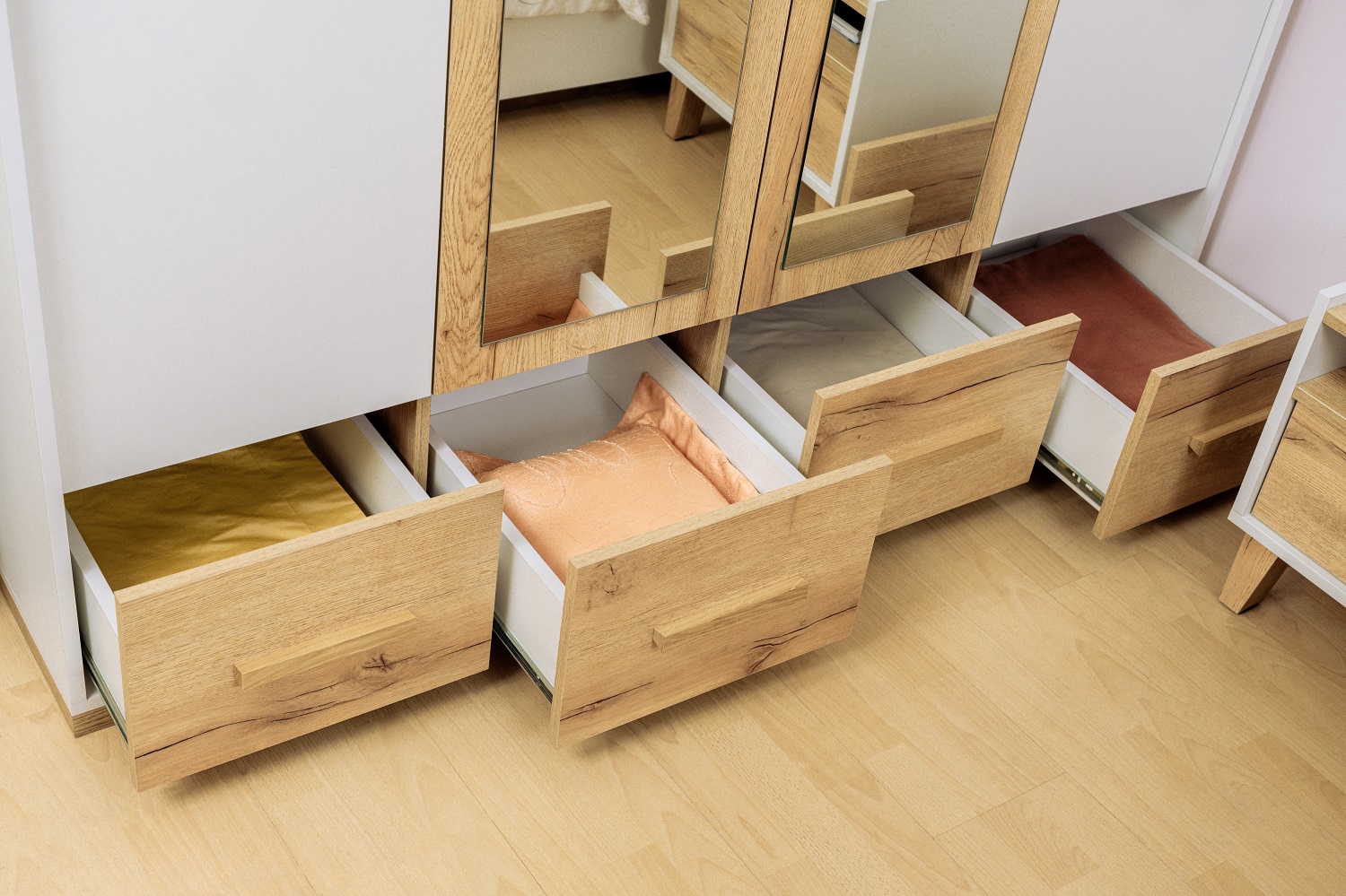 Шкаф для одежды и белья Айрис 555, дуб