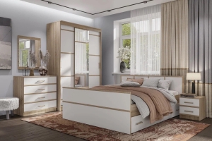 Сакура спальня/подростковая комната Дуб сонома/Белый BTS