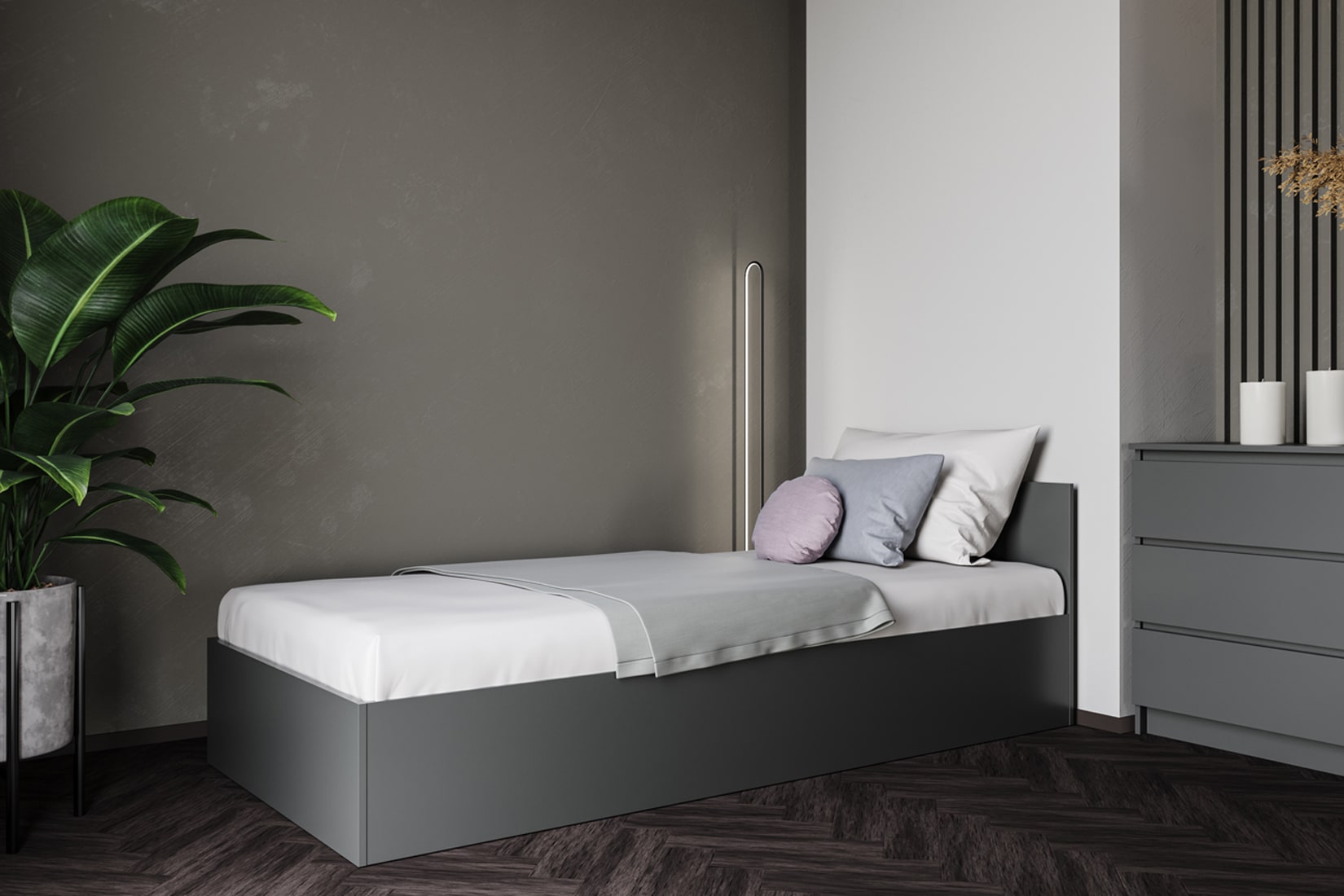 Мори спальня модульная Графит