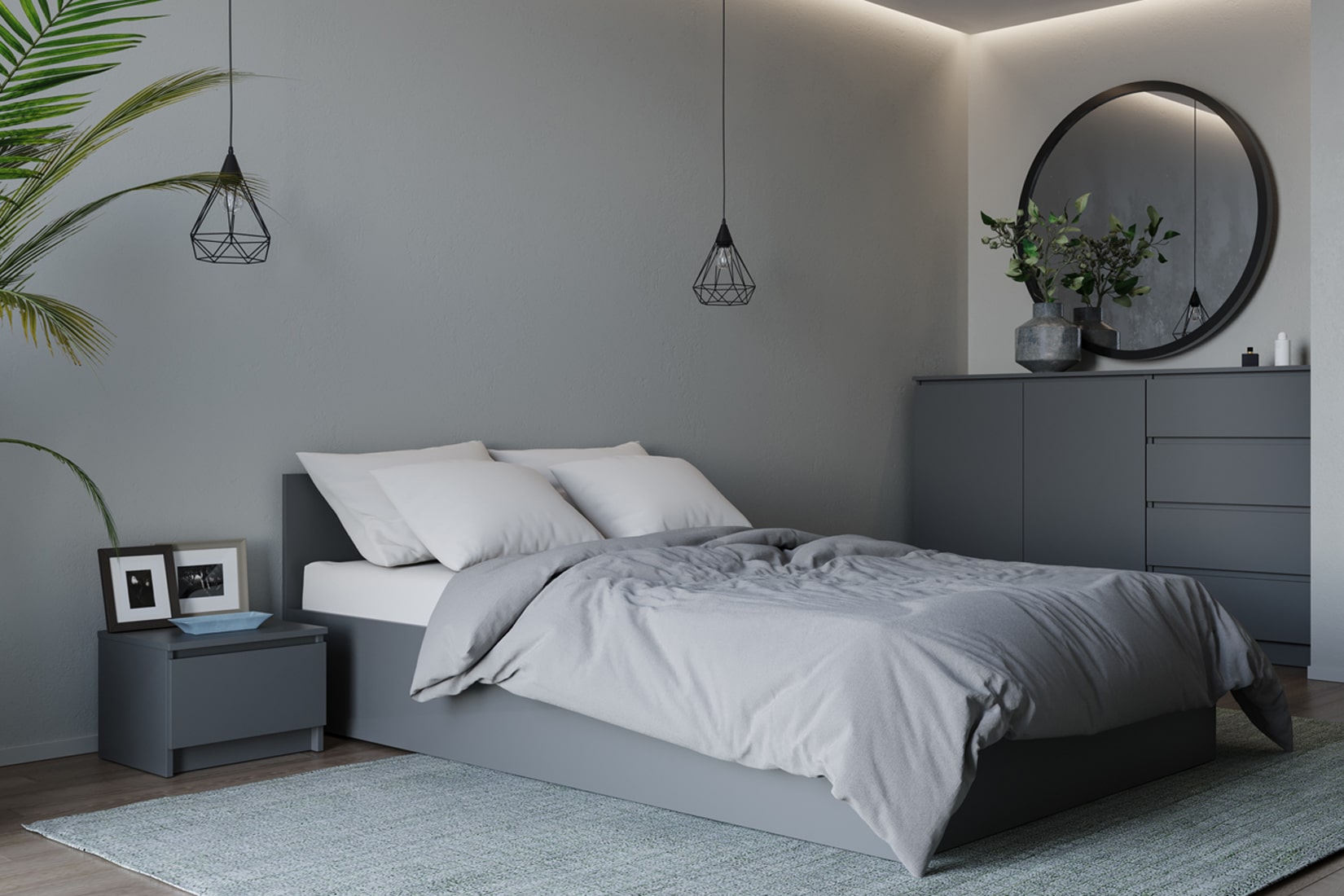 Мори спальня модульная Графит