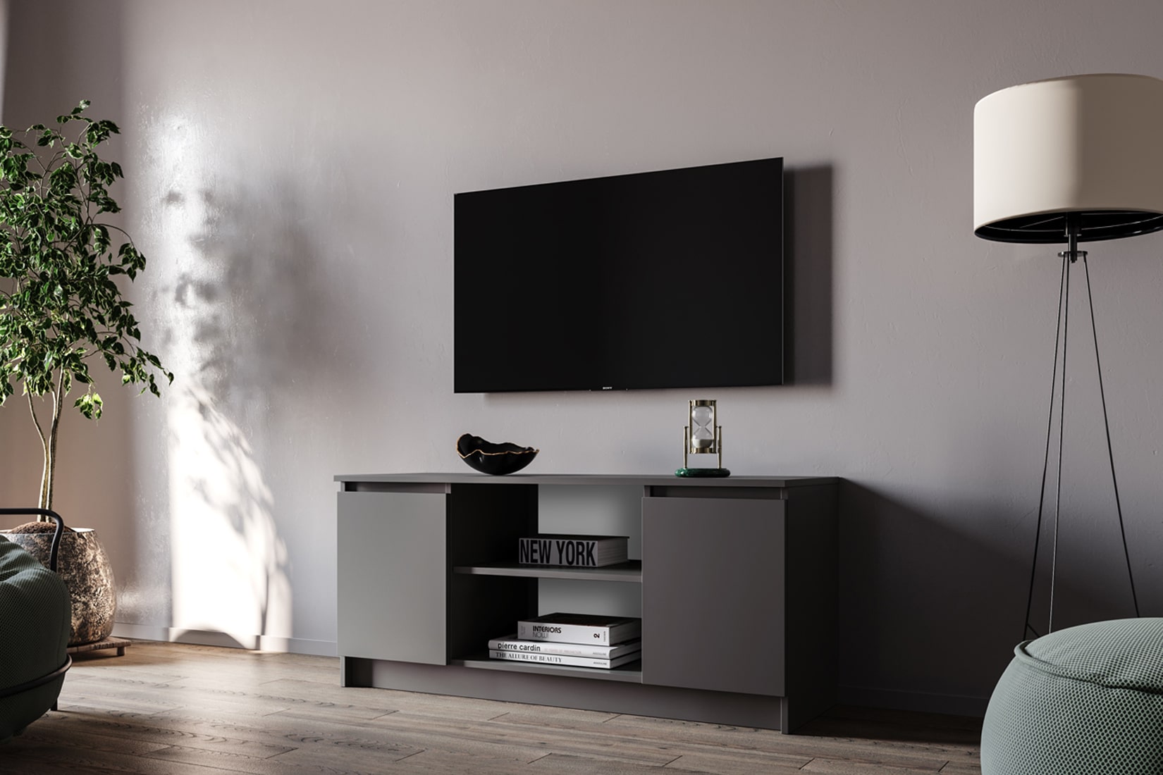 Мори спальня модульная Графит