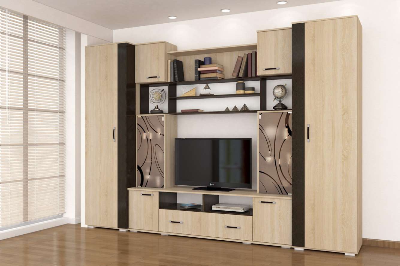 Оскар-18 гостиная модульная Дуб Сонома/Венге