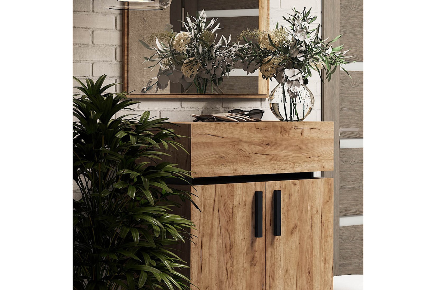 Neo прихожая модульная Дуб табачный craft/Чёрный