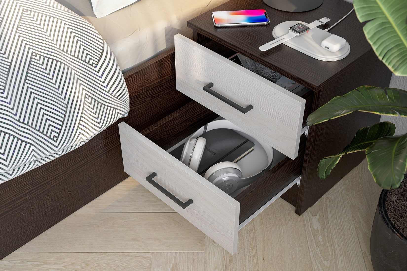 Виста 1 спальня и подростковая комната Венге/Ясень анкор светлый