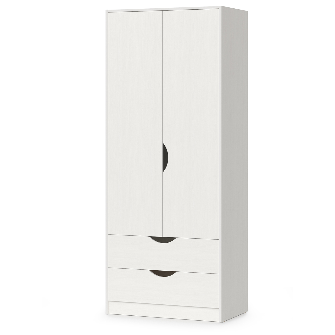 Уна 13.327 Шкаф для одежды 2 ящ. Белый