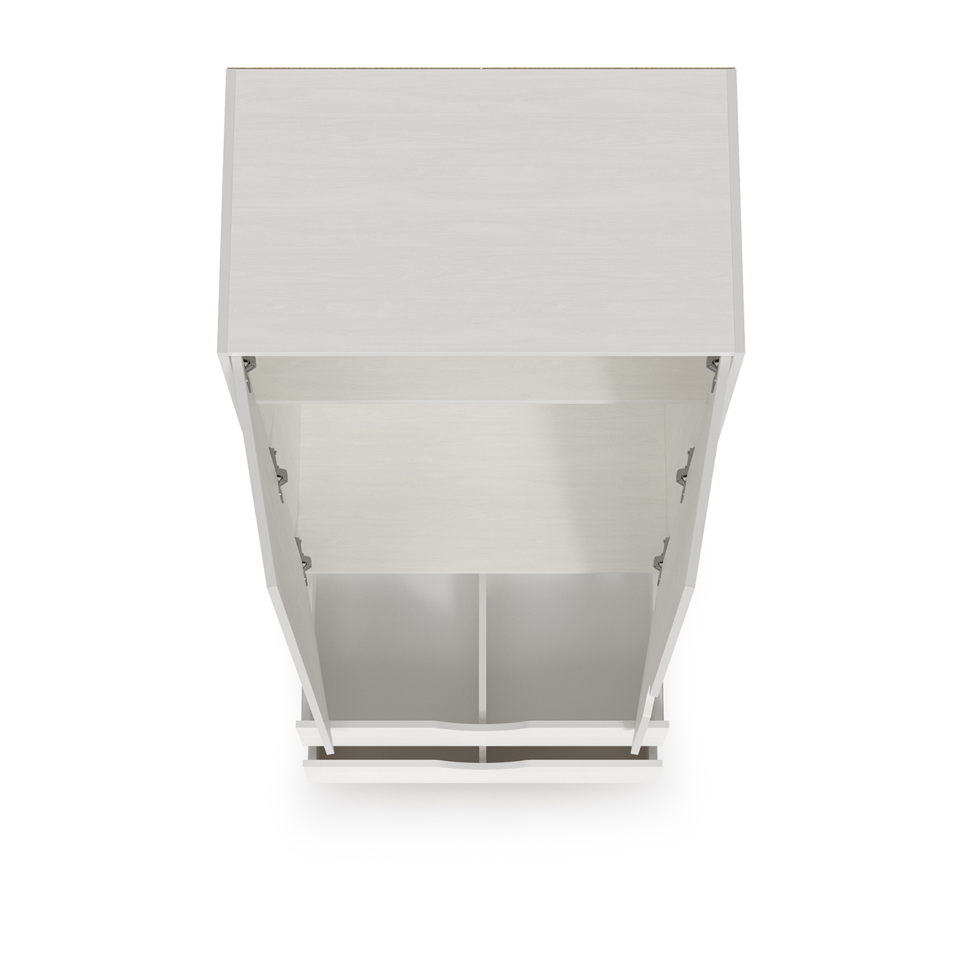 Уна 13.327 Шкаф для одежды 2 ящ. Белый