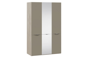 Шкаф комбинированный с 2 дверями со стеклом и 1 зеркальной дверью «Глосс»