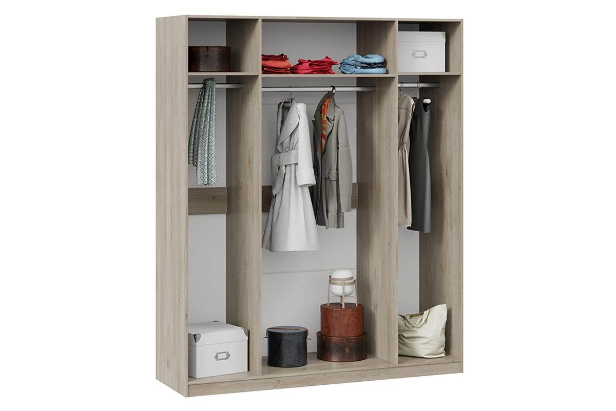 Шкаф комбинированный с 4 зеркальными дверями «Глосс»