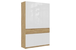 Бостон ШК-002 Шкаф 3-ств. Дуб Крафт золотой/Белый глянец