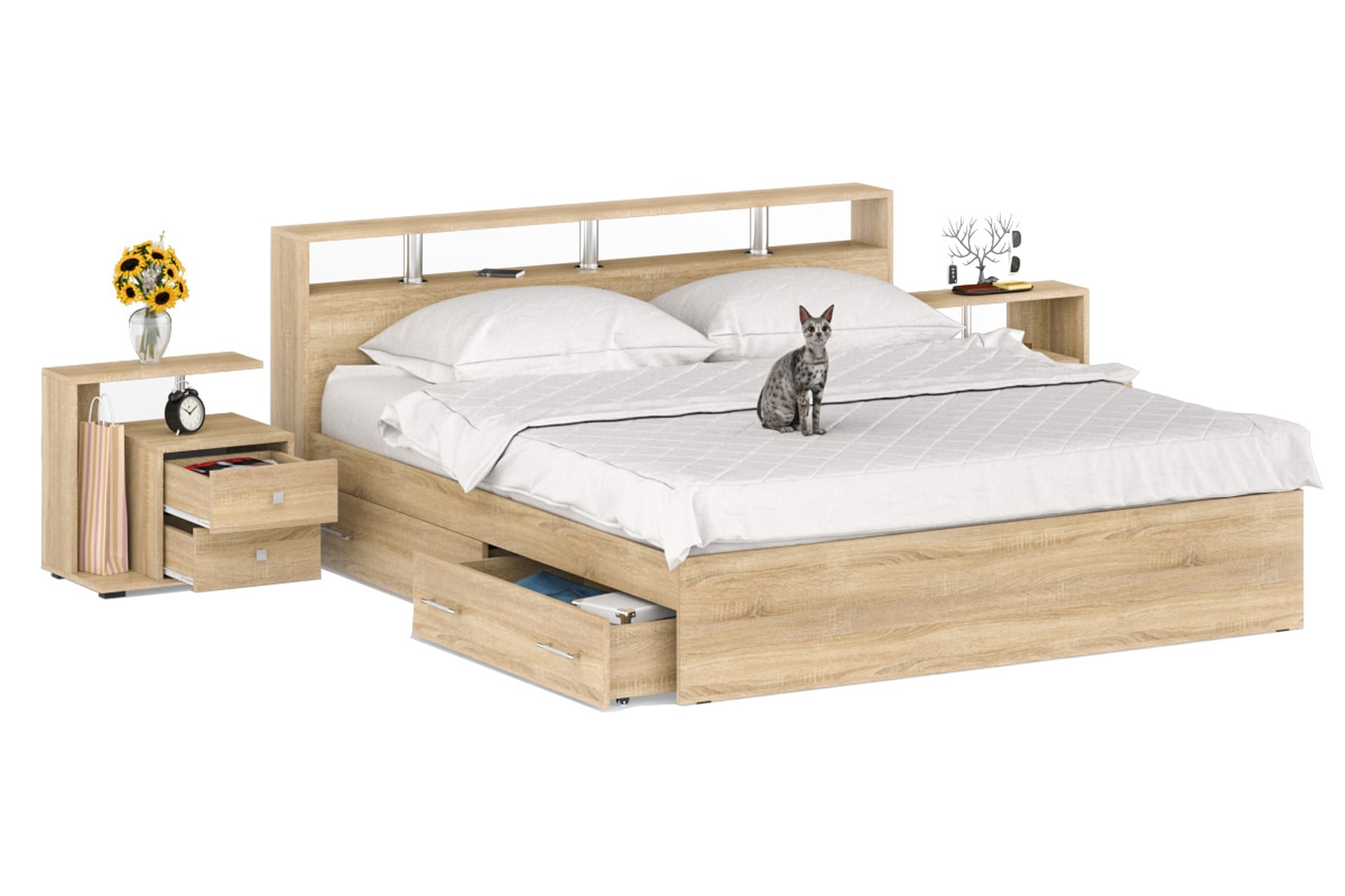 Камелия спальня модульная Дуб сонома