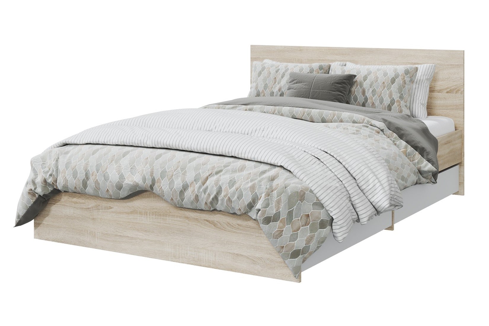 Лори спальня модульная Дуб крафт серый, Дуб сонома/Белый