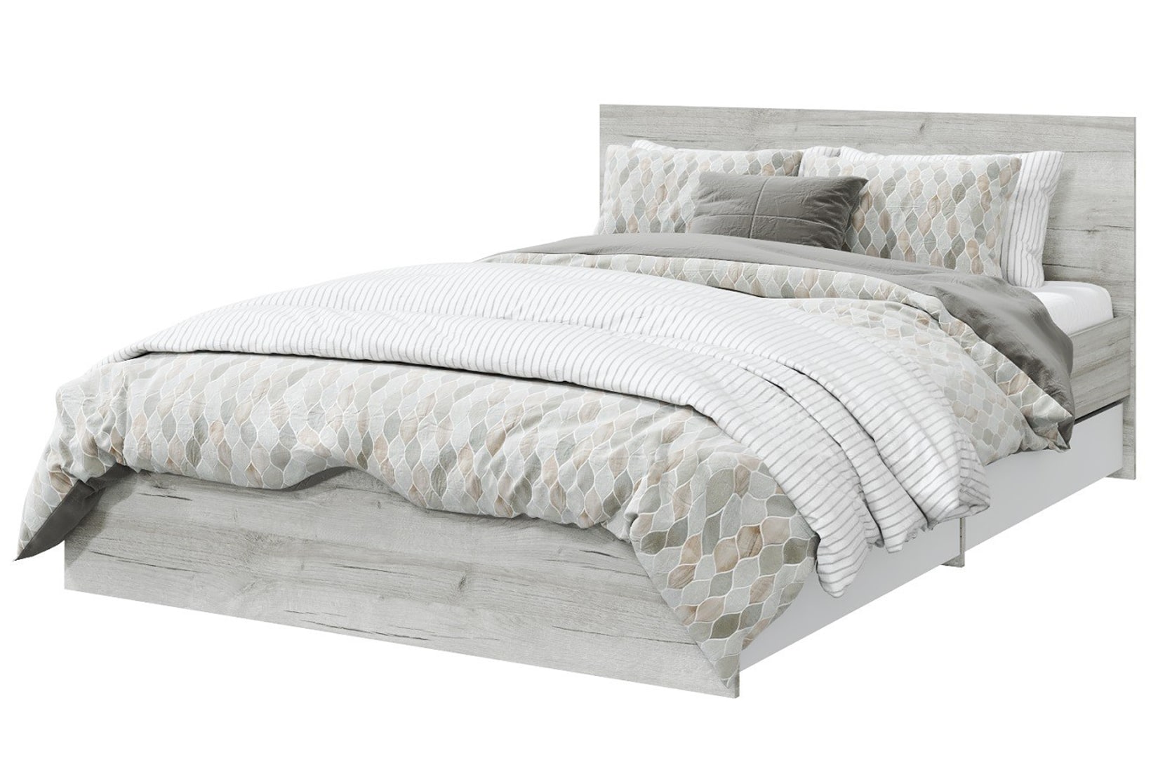 Лори спальня модульная Дуб крафт серый, Дуб сонома/Белый