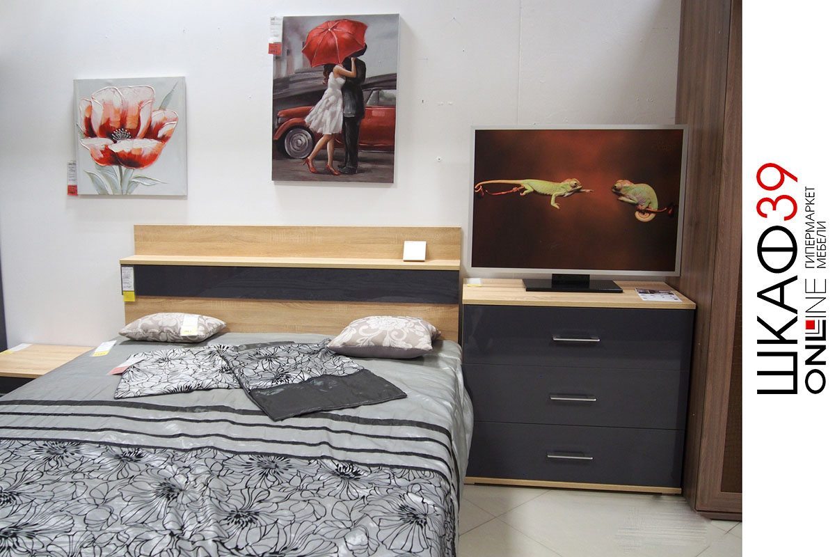 Гостиная LUCIDO (Дуб Сонома/Антрацит глянец)