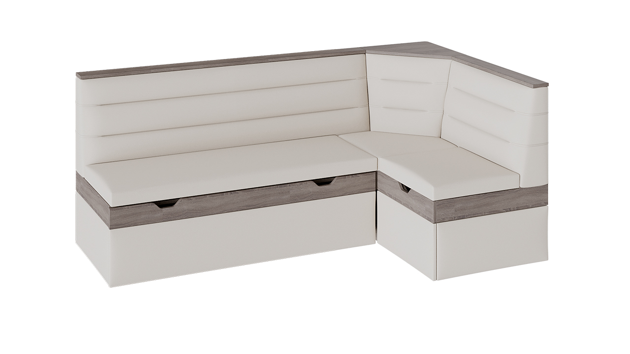 Корсика диван кухонный со спальным местом Дуб сонома трюфель/Кожзам Nitro Cream