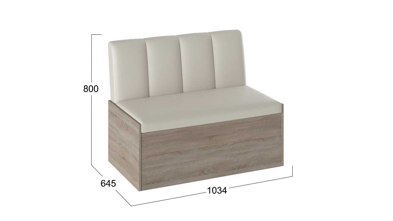 Верона диван кухонный Трюфель/Кожзам Nitro Cream