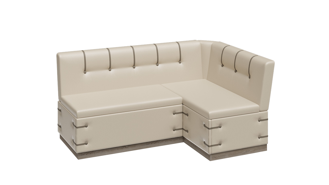 Вегас Диван кухонный Дуб сонома трюфель/Кожзам Nitro Cream