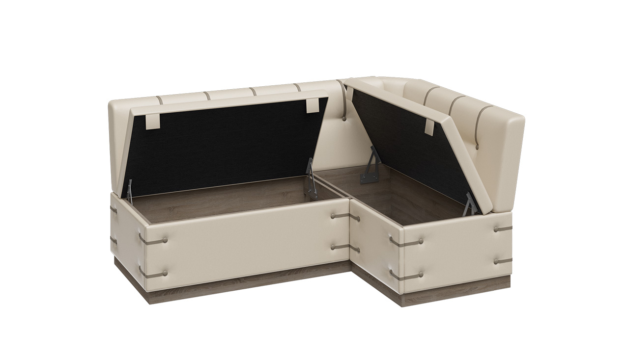 Вегас Диван кухонный Дуб сонома трюфель/Кожзам Nitro Cream