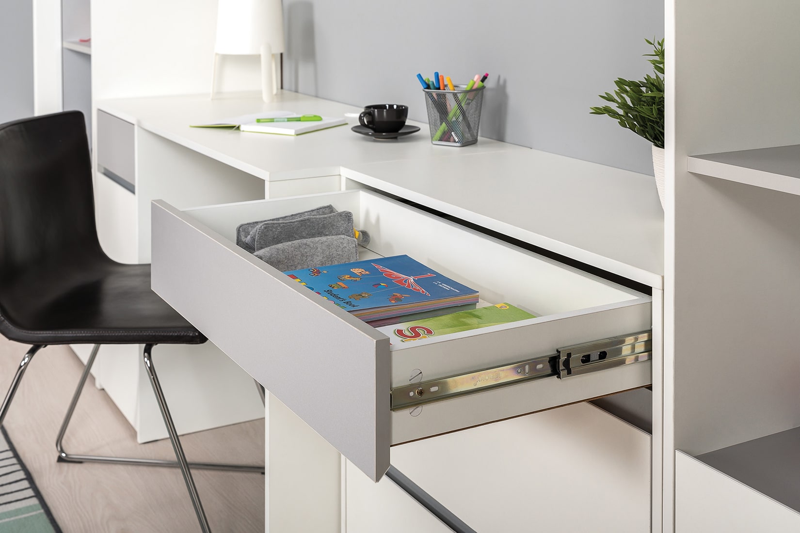 Торонто молодёжная комната Белый/Стальной серый