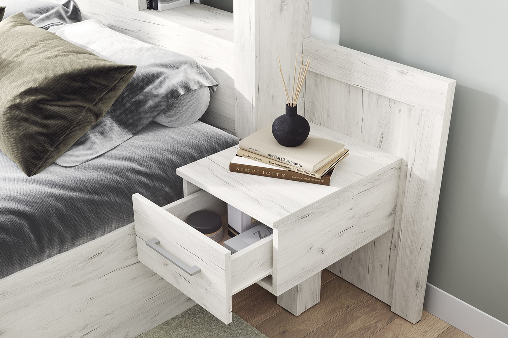 Гранд спальня модульная Дуб крафт белый