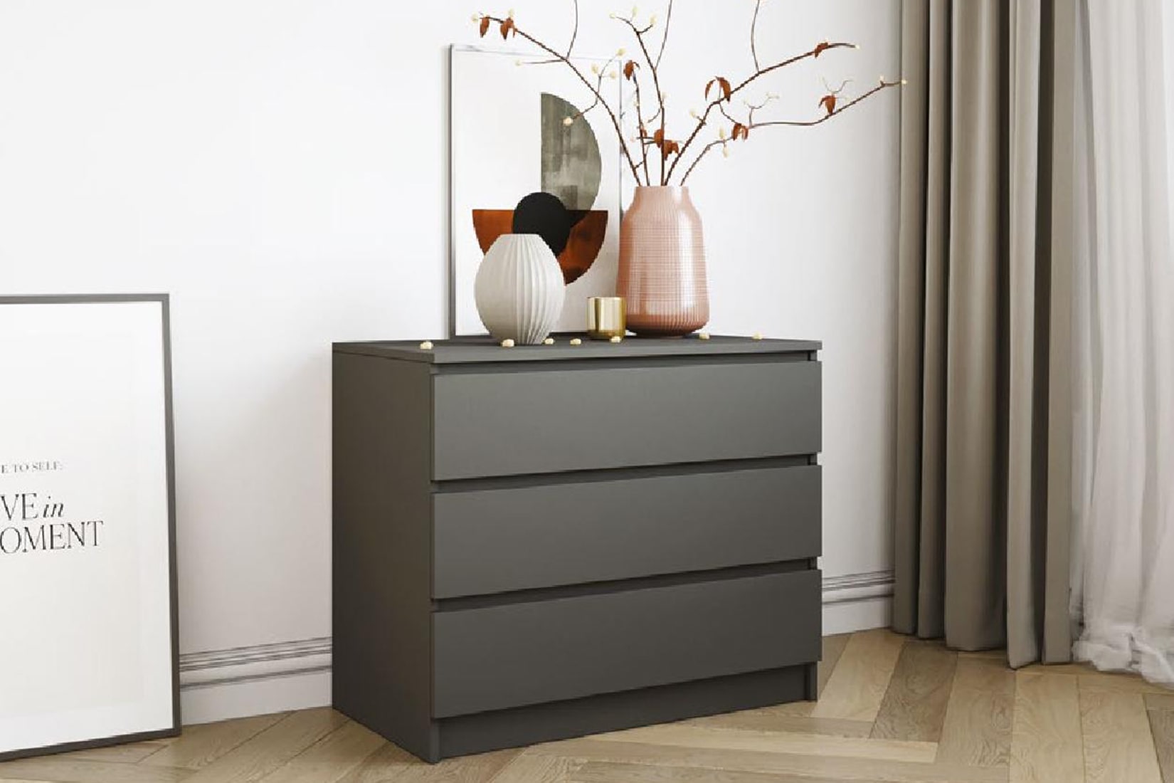 Мадера спальня/гостиная модульная Графит