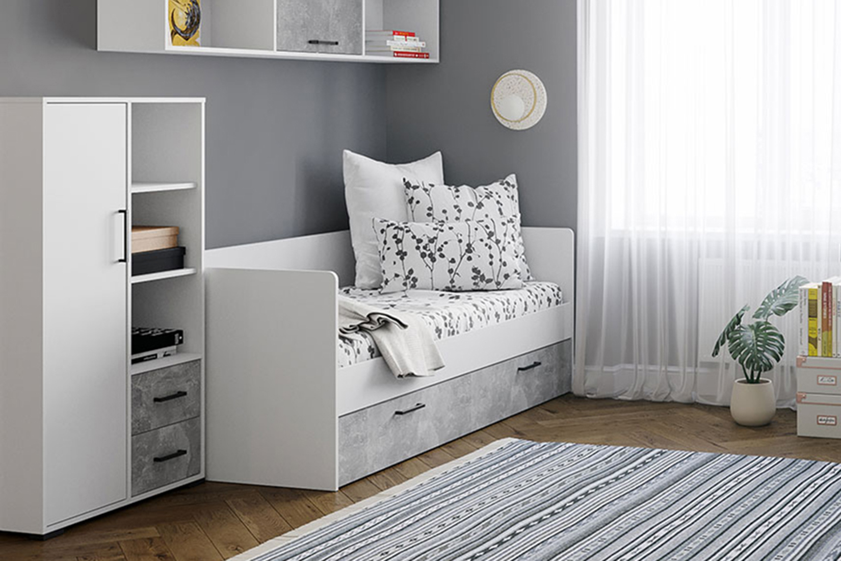 Лючия Детская модульная белый/ателье светлый