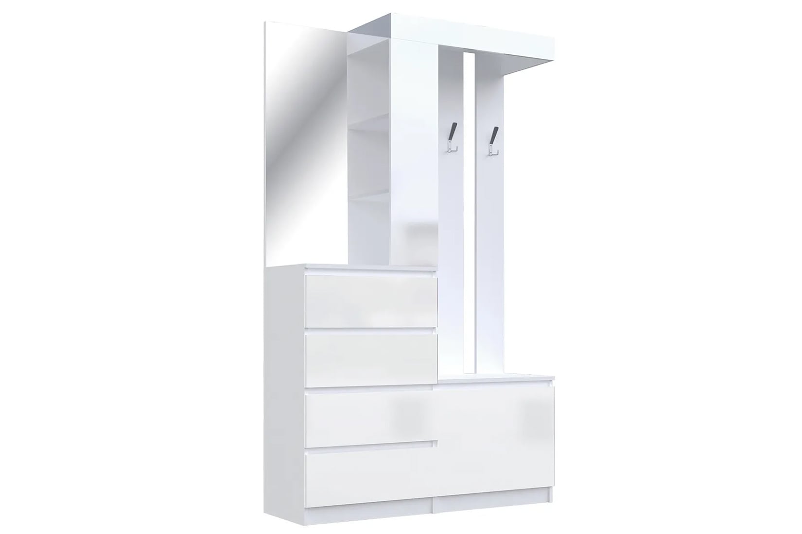 Мори прихожая модульная Белый, Графит