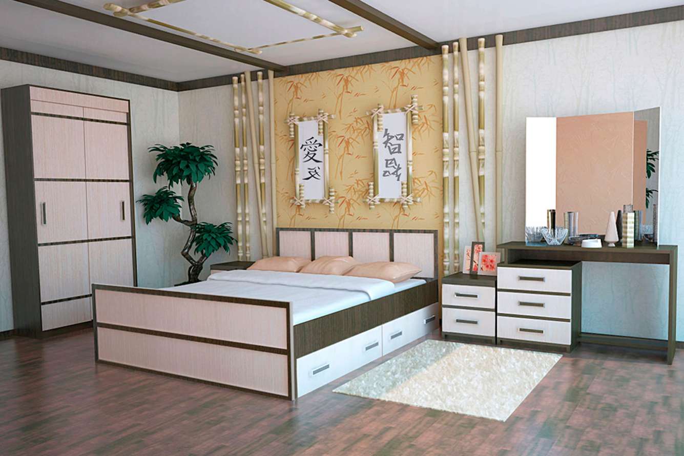 Сакура спальня модульная венге/лоредо БТС