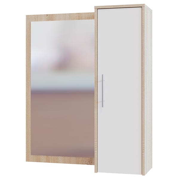 Сокол ПЗ-4 Зеркало cо шкафчиком Сонома/Белый