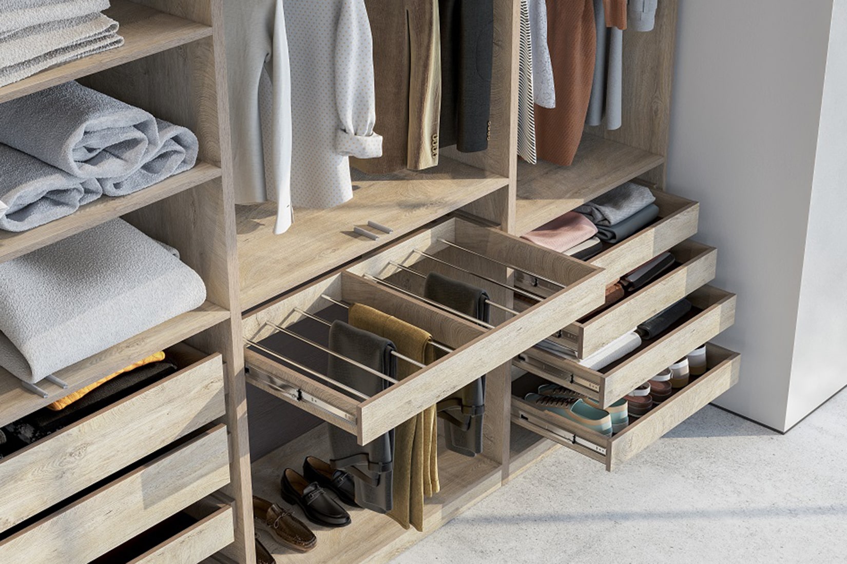 Этна гардеробная комната Дуб эндгрей необработанный/Софт грей