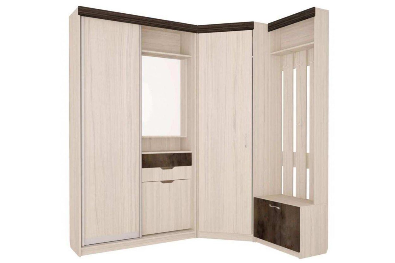 Ева-2 прихожая модульная Туя светлая/Туя темная