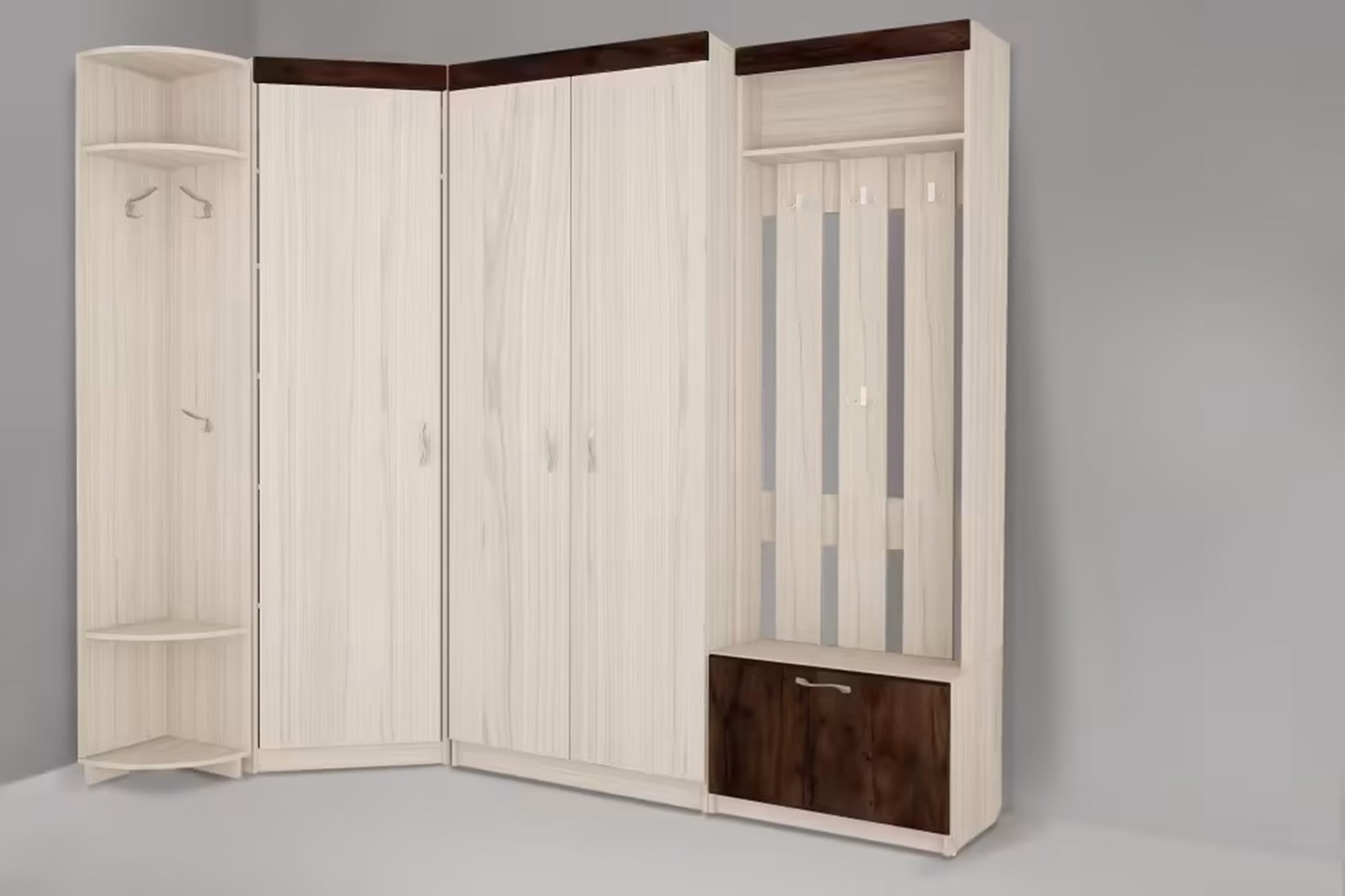 Ева-2 прихожая модульная Туя светлая/Туя темная