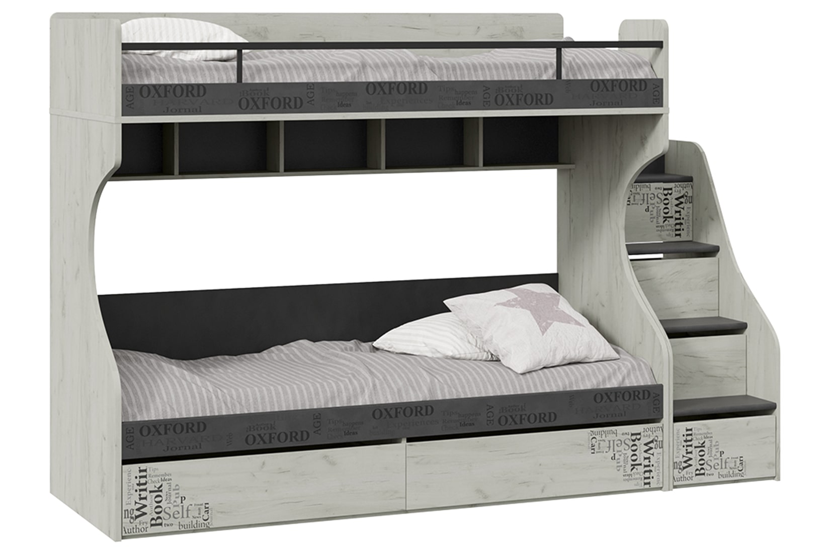 Оксфорд-2 спальня детская Дуб крафт белый/Матера