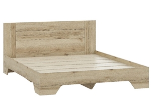Квадро-11 Кровать 140х200 c ЛДСП настилом Дуб Делано светлый