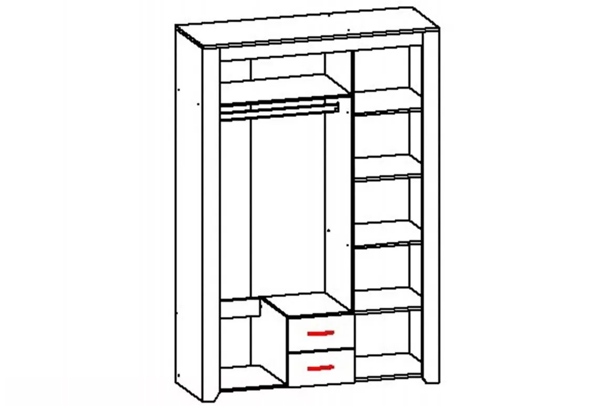 Квадро-16 Шкаф 3-х ств. Дуб Делано светлый