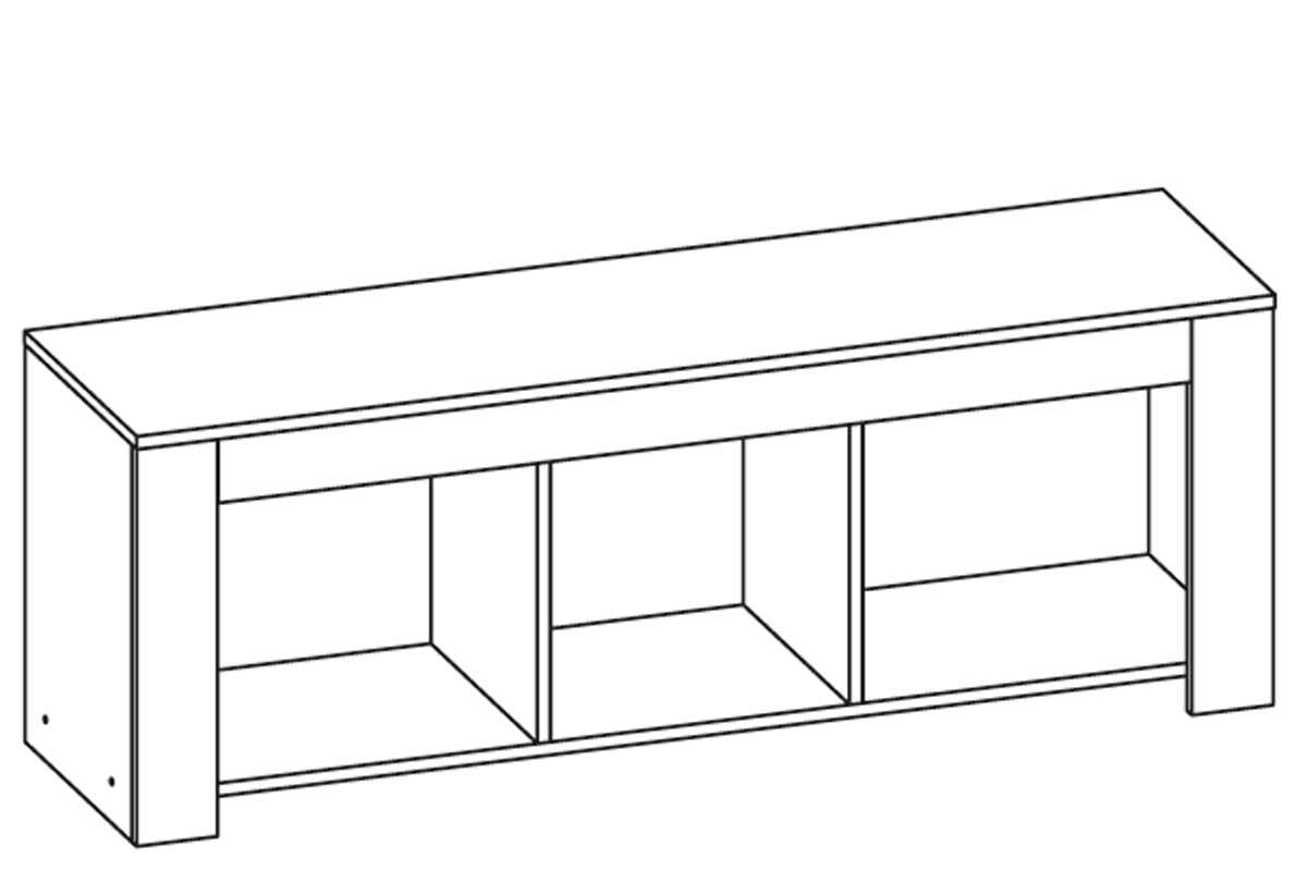 Квадро-31 Тумба ТВ малая Дуб Делано светлый