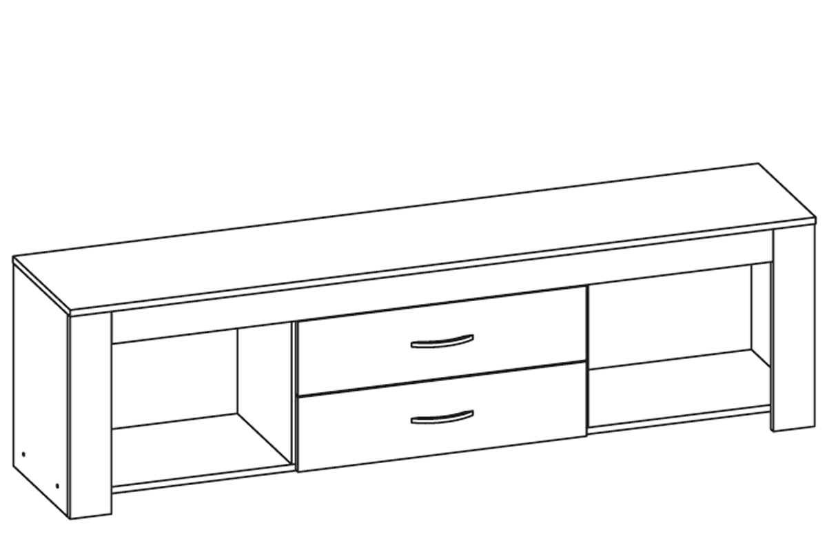 Квадро-32 Тумба ТВ 1800 Дуб Делано светлый