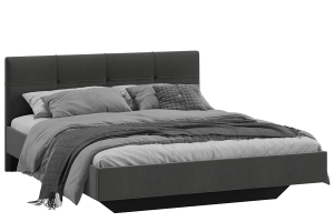 Элис Кровать 160 с орт. осн. Велюр графит