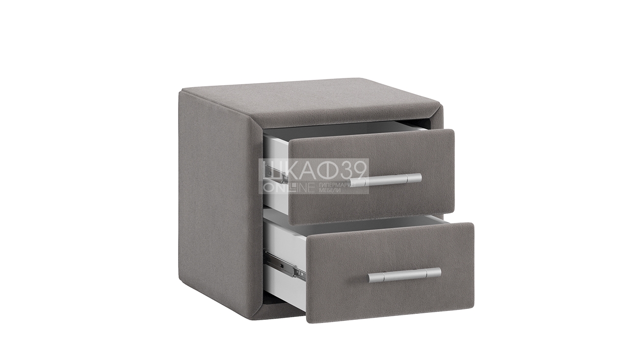 Элис тип 1 Тумба прикроватная с мягкой обивкой Экокожа Мокко