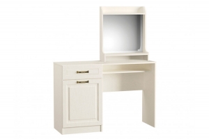 Ливерпуль Стол туалетный с зеркалом  12.46 + 10.118 Ясень ваниль/белый