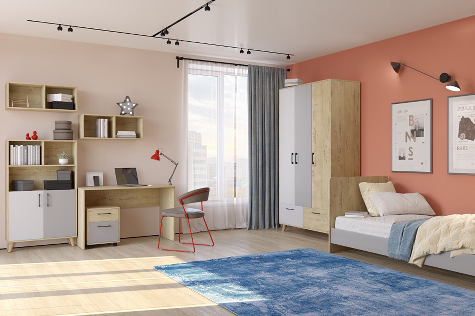 Бенедикт подростковая спальня Дуб ирландский